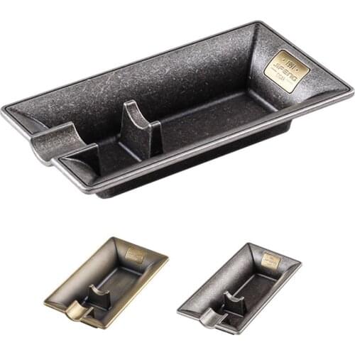 1pcs Monsoon High-end Cigar Ashtray Cuban Cigar Special Zinc alloy Metal Slot High-end Large Ashtray Men’s Gift