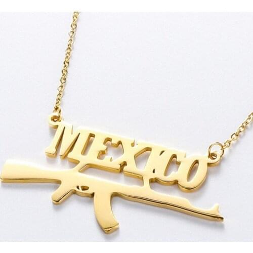 Personalized Jewelry Custom Name Necklace For Women And Men Rose Gold Color Stainless Steel Long Chain Necklace