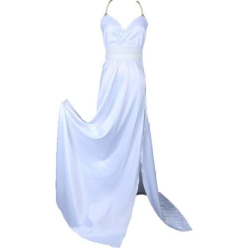 Game Azur Lane South Dakota Cosplay High Fork White Formal Dress Cosplay Costume Party Dress Halloween Costumes for Women