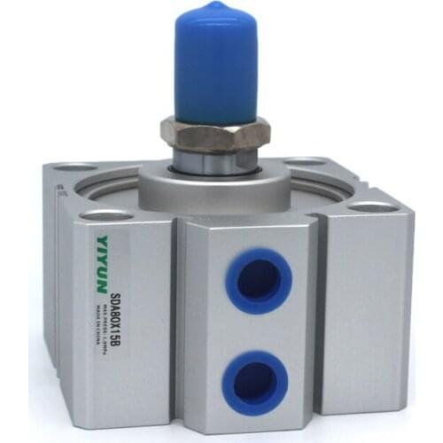 SDA80X5S SDA80X5B SDA80X5SB SDA80X10S SDA80X10B SDA80X10SB SDA80X15S SDA80X15B SDA80X15SB YIYUN Pneumatic Compact Cylinder