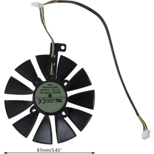 1PC/1Pair Replacement 87MM Cooling Fan Cooler with 11 Blades for A-SUS ROG GTX1080TI P11G RX470 RX570 580 Graphics Video Card