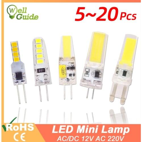 Led g4 lamp g9 led bulb 12V 220V Dimmable led bulb SMD 3W 6W 9w g4 g9 led COB LED Lighting replace Halogen Spotlight Chandelier