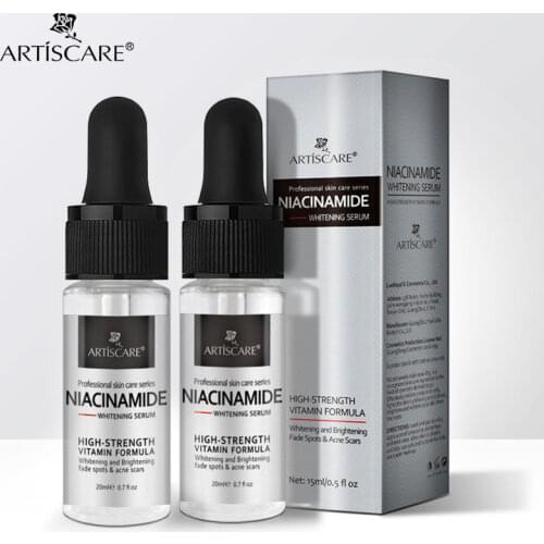ARTISCARE Nicotinamide Serum 2pcs Facial Whitening Essence for Skin Care Anti Aging and Anti Wrinkle Face Cream Brightening