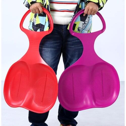 Outdoor Winter Sports Snow Skiing Pad Sled Sledge Skiing Board Outdoor Thicken Plastic Sand Grass Sleigh Slider Drop Shipping