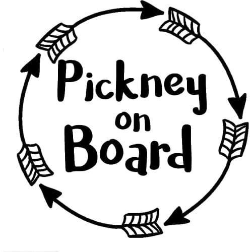 Pickney on Board Vinyl Car Decal Fun Jamaican Patwah Bumper Sticker Gift Waterproof T062