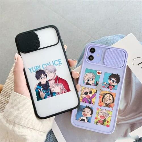 Camera Lens Protection Phone Case Cover For iPhone 11 Pro Max 12 X XS XR 7 8Plus 6 SE20 Yuri on ice Anime Coque Clear Hard Shell