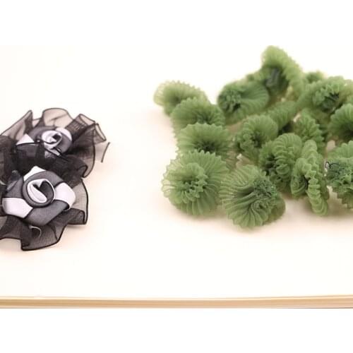 1individual 3cm Green Flower Wedding Garment Decoration Hand-made DIY Flower Simulation