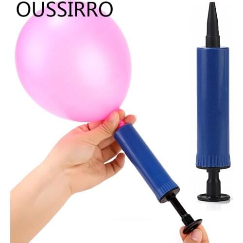 1PCS Birthday Party Celebration Manual Dual Action Hand Balloon Air Pump Mini Plastic Hand Soccer Needle Ball Air Inflator Tools