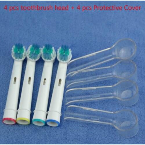 1013 4Pc/pack Electric Toothbrush Heads With 4Pc Protective Cover For Oral B Hot Selling Original Toothbrush Head SB-17A