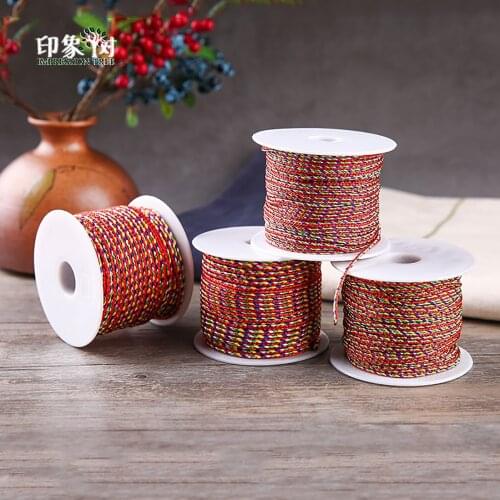 46-23M/Roll 1.5/3MM Colorful Rope Nylon Cords Thread Chinese Knot Macrame Cord DIY Bracelet Jewelry Making Materials 40032
