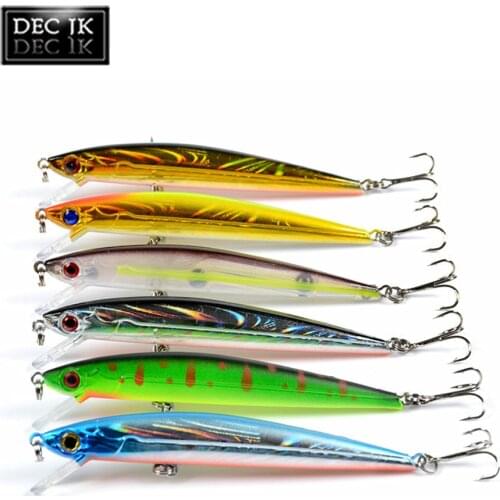 6pcs Jerkbait Minnow Fake/Laser/Hard/Artificial Bait For Fishing Lure Wobbler Crankbait 11cm 9.2g 3d Eyes Fish Diving 0.5m-1.2m