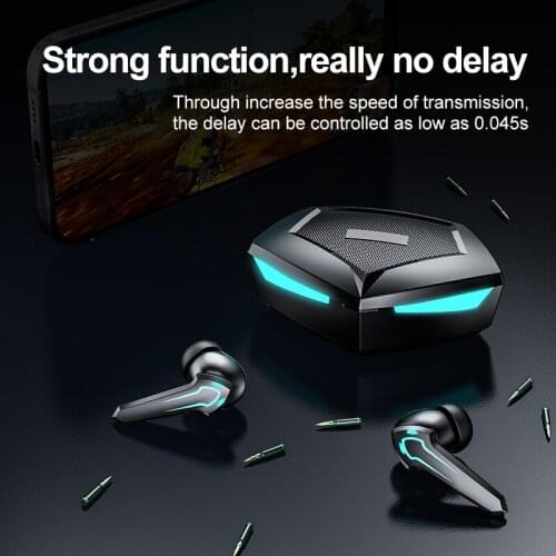 Wireless Headphones Gaming Earphones Bluetooth V5.1 Low Latency Game Headsets 8D Stereo Music Earbuds Waterproof With Mic