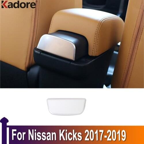 For Nissan Kicks 2017 2018 2019 ABS Matte Rear Armrest Arm Rest Box Decoration Handle Cover Trim Panel Interior Accessories