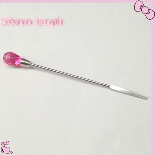 EasyNailHot sale 2pcs straight Stainless Steel Nail Art Stirring Rod Tool Gem Decorated stirrer UV Gel and Acrylic Nail Stirring