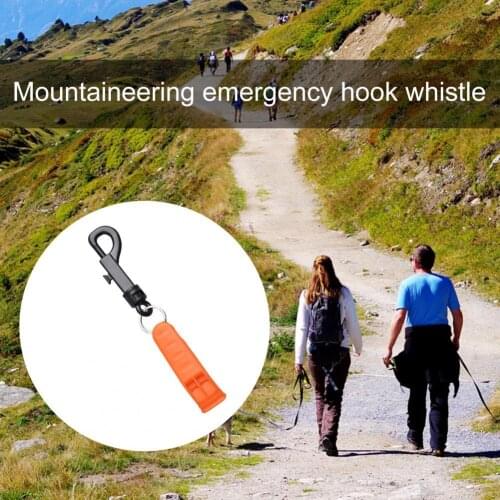 Emergency Super Loud Survival Whistle Rescue Signal Training Whistle with Portable Snap Hook Design Outdoor Travel Accessories
