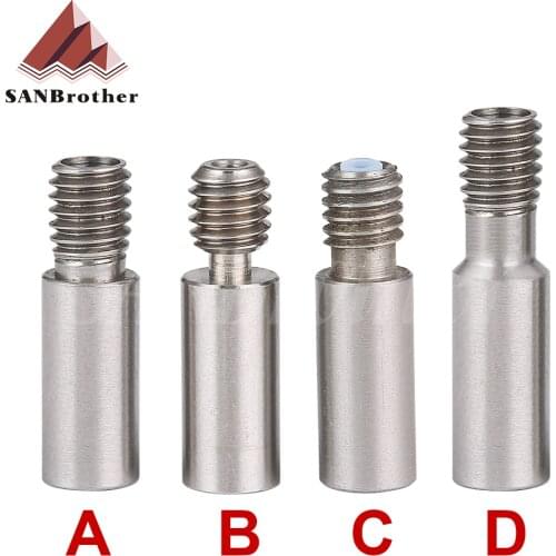 Lot de filaments en acier inoxydable pour imprimante 3D, extrudeuse Hotend haute température, pièces pour Reprap 1.75mm 3.0mm, i