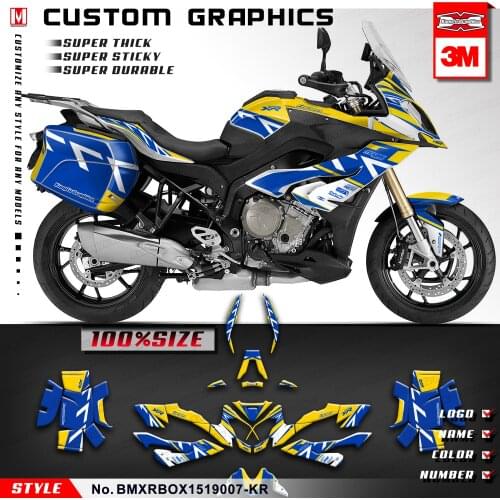 KUNGFU GRAPHICS Vinyl Wrap Motorbike Stickers Luggage Decals for S1000XR 2015 2016 2017 2018 2019 (Style no. BMXRBOX1519007-KR)