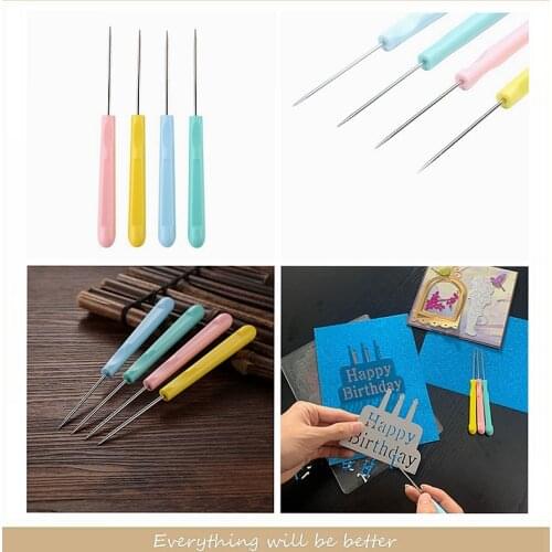 4Pcs/ Set Die Pick Paper Piercing Tool Picking Scraps Out of Dies Small Pieces of Paper From Die-Cuts Accessories Make Cards