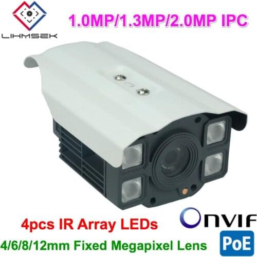 Lihmsek 80-100m Long Distance IR Range IP Camera Outdoor IP66 Waterproof 1MP 1.3MP 2.0MP 1080P Video IP Camera For Surveillance