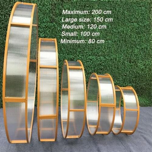 Wrought Iron PVC Circle 3Pcs Set Wedding Ceiling Stage Decoration Circle Party Decoration Wedding Road Leading Display Ring