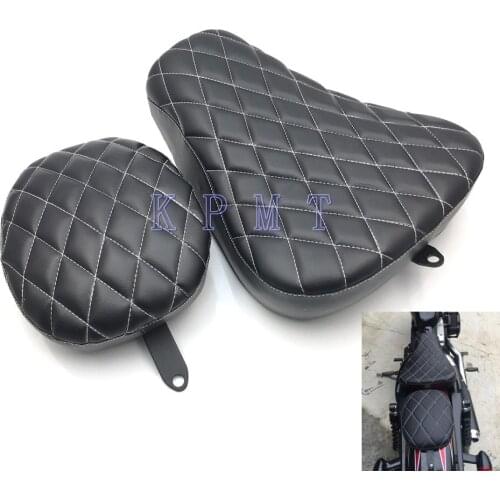 Motorcycle Passenger Rear Seat Pad Leather Pillow For Harley Sportster XL 1200 883 72 48 2004-2019 2011 2012 2013 2014 2015 2016
