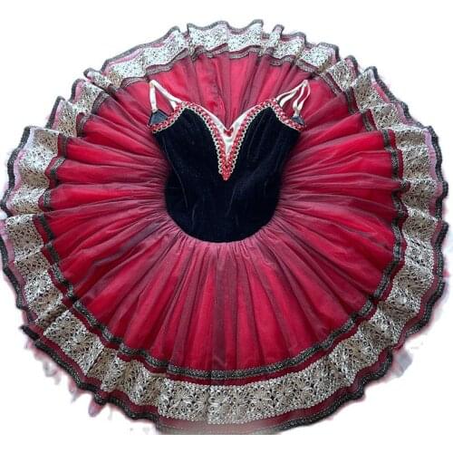 Red Black Professional Ballet Tutu Don Quixote Ballet Stage Costume Dance Ballerina Performance Competition Tutus in Stock