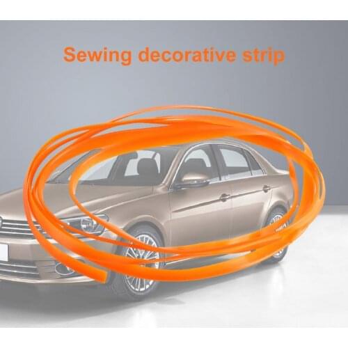 LBWS-295 Car Sealing Strip Orange Car Decoration 2m Rubber Car Front Windshield Panel Sealing Strip for Car Auto