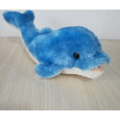 Marine animal about 27cm cute blue dolphin plush toy soft doll kids toy Christmas gift b0059