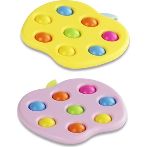 Cartoon Fruit Apple Squeeze Simple Dimple Soft Ball Decompression Toys Children Hand Fidget Toy Relieve Stress Kid Gift
