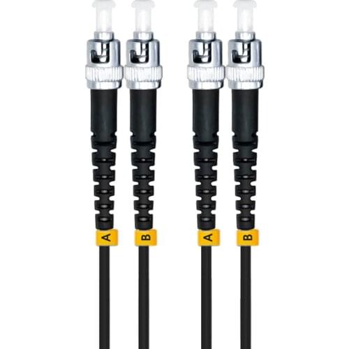 16FT Outdoor Armored 5Meters ST-ST Duplex 9/125 Singlemode Fiber Optic Cable Patch Cord Jumper ST to ST ST/PC-ST/PC