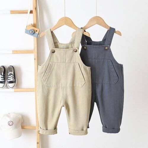 New Children Wear Clothing For Girls 2021 Autumn And Spring Korean Pants Cotton Kids Overalls 1-3y Casual Toddler Boys Jumpsuit