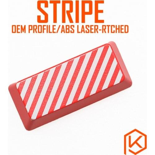 Novelty Shine Through Keycaps ABS Etched, Shine-Through stripe black red for custom mechanical keyboard enter backspace 2.25u 2u