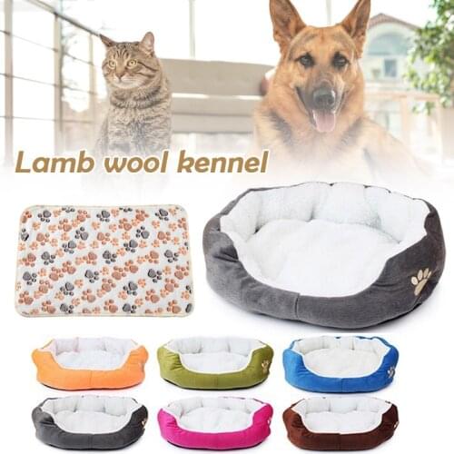 Pet Dog Bed Washable Warm Round Dog Beds for Indoor Puppy and Kitten Pet Products Supplies Dog Cushion автокресло для собак