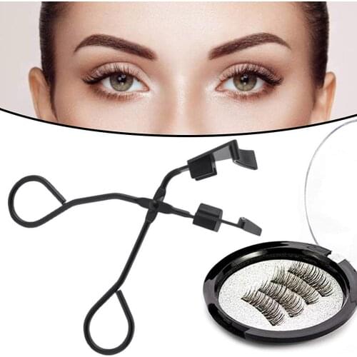 Portable Mini Quantum Eyelash Curler Carbon Steel Electroplating Eye Magnetic Lash Curler Beauty Curved Gadget I5W7