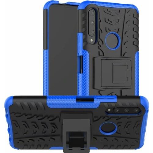 Shockproof Case for Huawei P Smart Z Armor Rugged Dual Layer Protective Hard Silicone Stand Holder Phone Cover