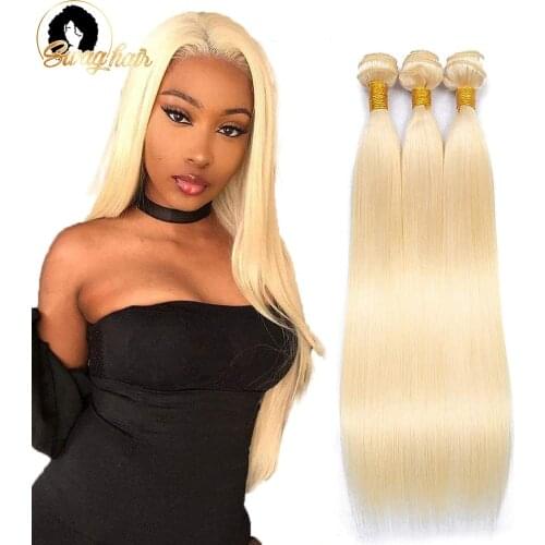 Blonde Hair Bundles Straight Human Hair Double Weft 613 Color 1 2 3 4 Pcs/Lot Brazilian Remy Hair Extension 26 28 30 Inch Long