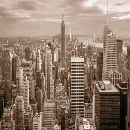 Dropship Colomac Wallpaper Bedroom Empire State Building Living Room Wall Wallpaper Grey Photo Wall Mural Papel Pintado De Pared