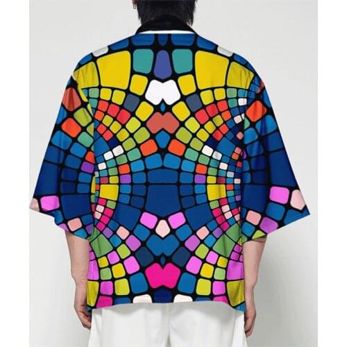 Demon Slayer Kimono Cardigan Men Summer Streetwear samurai costume kimono Batwing Sleeve Shirt kimono Man Funny 3D Print Clothes