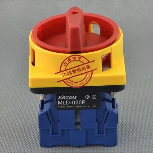 [SA]Korea Kaikun KACON master switch MLD-020PE panel mount multi padlock handle 3P 20A--5pcs/lot