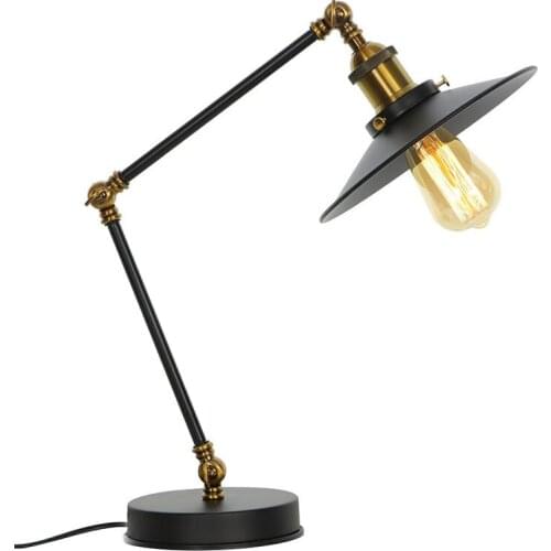 Nordic personality nostalgic style bedroom retro dining room study cafe bedside iron simple decorative table lamp WF1024