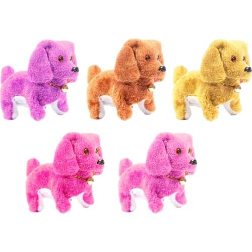 Robot Dog Electronic Dog Interactive Plush Puppy Electronic Toys Singing Walking Plush Electronic Puppy Random Color