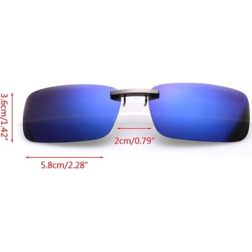 Men Women Summer Polarized Clip On Sunglasses Mirror Sun Glasses Driving Night Vision Lens Unisex Anti-UVA