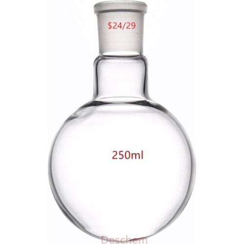 250ml 24/29 Round Bottom Glass Flask Single Neck Lab Boiling Bottle 1-neck