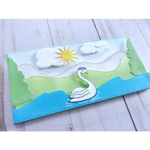 Cutting Dies Mini Slimline Scenery Scrapbook Cardmaking DIY Paper Craft Metal Stencil