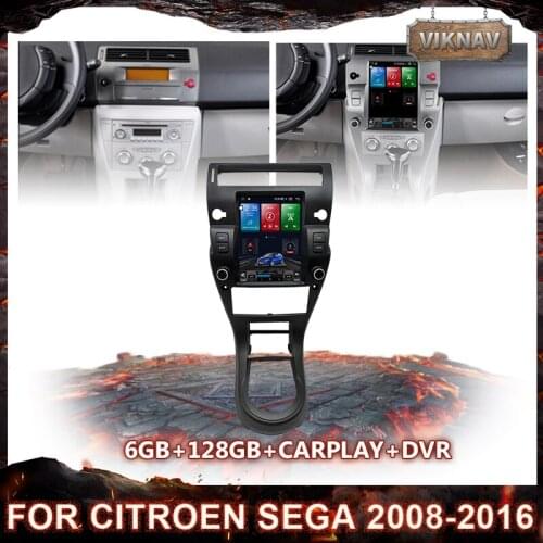 Android 10.0 Vertical GPS Player For Citroen Sega 2008-2016 With 6+128G Navigation Audio Bluetooth Car Multimedia Video Stereo