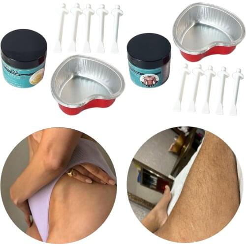 Gentle Hard Wax Beans Waxing Pearls 30g 3 Wax Heater Boxes Specific for Hair Removal Facial Eyebrow for Bikini Areas Women Men