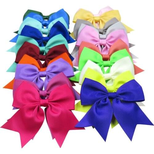 1PCS Solid Swallowtail Ribbon Bow Clips Elastic Hair Bands For Girls Hairpins Scrunchy Korean Kids Hair Accessories For Women