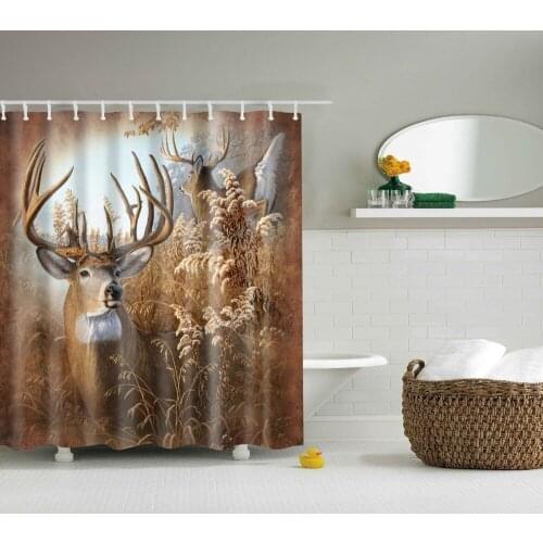 Cute Cartoon Animals Peacock Elephant Leopard Octopus Shower Curtains Bathroom Curtain Frabic Waterproof Polyester With Hooks