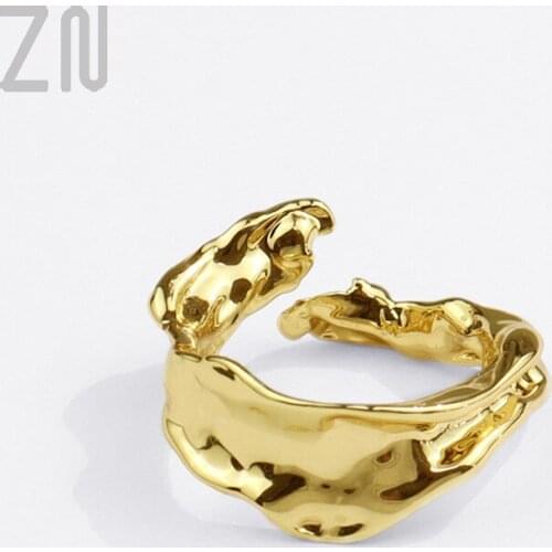 ZN 2021 Europe and America Trendy Personality Creative Hyperbole Bump Irregular Geometric Rings for Women Fashion Jewelry Gifts