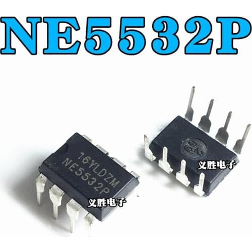 10PCS Dual Operational Amplifier, Low Noise NE5532DR NE5532 N5532 SOP8 NE5532P DIP8